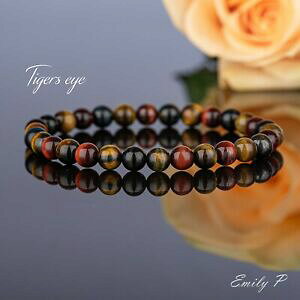 yzWG[EANZT[ ^CK[XO[hACi`Z~vVXWFXg[uXbgr[Ytigri colorato occhio di grado a naturale semi preziosi gemstone bracciale con perl