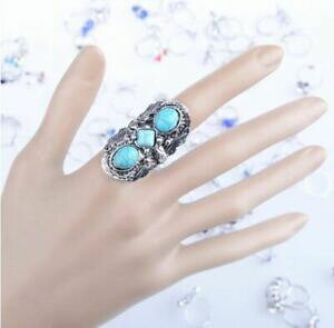 �y���������z�W���G���[�E�A�N�Z�T���[ �{�[�O�t�F���{�[�z�{�G�[���A�[�W�F���g���B�G�C���^�[�R�C�Y�A�W���X�^�u��bague femme boho boheme look argent vieilli 3 turquoises ajustable refz09