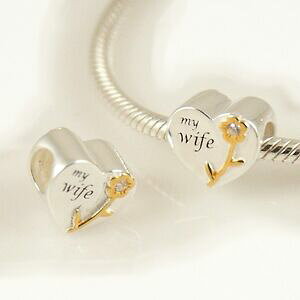 yzWG[EANZT[ n[gu\bhX^[OVo[y_gcuoreamore il mio wife moglie fioresolido 925 ciondolo argento sterling