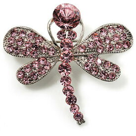 【送料無料】ジュエリー・アクセサリー シルバートーンピンククリスタルバタフライブローチsmall pink crystal butterfly brooch silver tone