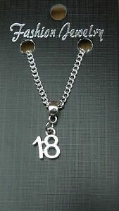 yzWG[EANZT[ y_glbNXv[geta numero 18 ciondolo collana 457cm o 61cm 18th compleanno anno regalo