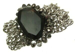 yzWG[EANZT[ AK^ubNfUCuXbgt@bViur[YVo[g[bracciale agata nera design alla moda perline tono argento