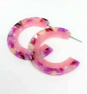 yzWG[EANZT[ sNANXe[ggCO{zv[grosa rosso resina acrilica rotondo cerchio orecchini dichiarazione boho donne regalo di complean