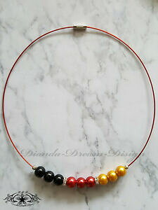 �y���������z�W���G���[�E�A�N�Z�T���[ �h�C�c�R���A�[�K�W�F�b�g�T�b�J�[�u���b�N���b�h�S�[���hgermania collier * wm 2018 * gadget * calcio * nero rosso oro *