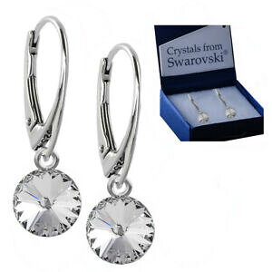 yzWG[EANZT[ Vo[X^[OCO_OHNANX^IuXtXL[R925 argento sterling orecchini dangle rivoli 8 mm chiaro cristalli di swarovski 