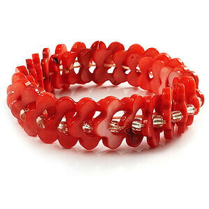 �y���������z�W���G���[�E�A�N�Z�T���[ �R�[�����V�F���X�g���b�`�u���X���b�gcoral shell stretch bracciale