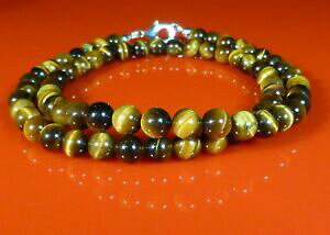 yzWG[EANZT[ ^CK[ACWFXg[lbNXcollana tigri eye gemstone terapeutico 6 mm