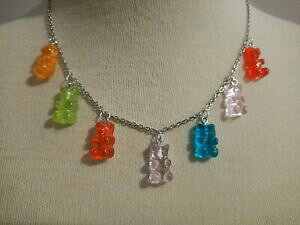 yzWG[EANZT[ n{XeXX`[lbNXJtxA[Y`F[Z`haribo collana in acciaio inox donna bear orsetti colorati catena 49 cm