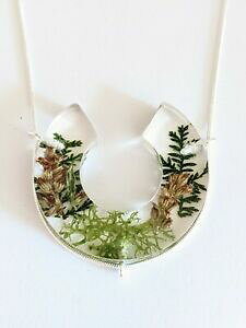 yzWG[EANZT[ y_gVo[lbNXbLn[oECt@[fatto a mano botanico resina ciondolo collana dargento placcata erbario felce reale