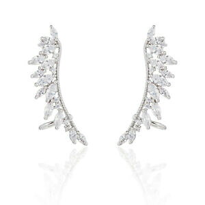 yzWG[EANZT[ Vo[X^[ONX^A_WFtFU[JtN[[NC}[CO925 argento sterling cristallo ali dangelo piuma polsino crawler climber