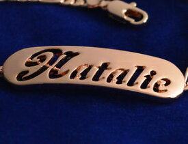 【送料無料】ジュエリー・アクセサリー ブレスレットゴールドメッキメッキファッションbracciale con nome natalie 18k placcato oro silver plated moda regalo