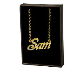 【送料無料】ジュエリー・アクセサリー サムネックレスゴールドメッキブライドメイドクリスマスcollana con nome sam 18ct placcato orocompleanno damigelle matrimoni natale