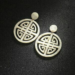 yzWG[EANZT[ u[NhC`[tGJCggDGx[WWYfeGj[Nboucles doreilles motif ecaille tortue beige resine dentelle ethnique aa29