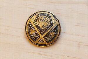 �y���������z�W���G���[�E�A�N�Z�T���[ �A���V�G���k�A�l�m���[���G�h��broche ancienne annees 6070 noir et dore