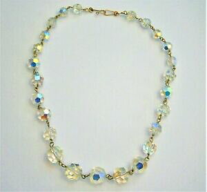 �y���������z�W���G���[�E�A�N�Z�T���[ ���B���e�[�W�A�[���f�R�I�[�����{���A���X�K���X�r�[�Y�S�[���h�g�[���l�b�N���Xj213 vintage art deco aurora boreale vetro perline collana tono oro collegati