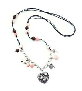 【送料無料】ジュエリー・アクセサリー ロゼマローンハートネックレスcollana cuore in rosemarrone 88 cm