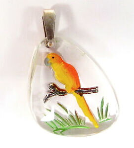 �y���������z�W���G���[�E�A�N�Z�T���[ �g���[���[���B���e�[�W�n���h�x�}���e�X�K���X�I�E���I�E��rimorchio 3726 vintage mano bemaltes vetro 1960er anni pappagallo uccelli pappagallo