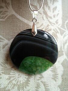 yzWG[EANZT[ `F[{ciAK^y_gbellissimo pendente druzy botswana agata con catena gratis pamp;p 1nc9