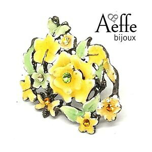 yzWG[EANZT[ CXg[nCWG[Oanello da donna fiore con strass brillanti alta bigiotteria