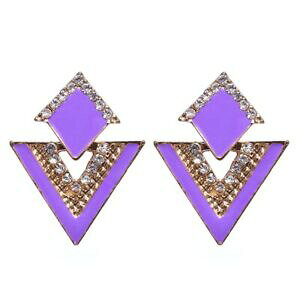 yzWG[EANZT[ u[NhI[XtXL[RGcoCIbgAAWhNb`boucles doreilles triangle swarovskiR elements violet alliage dore pochette