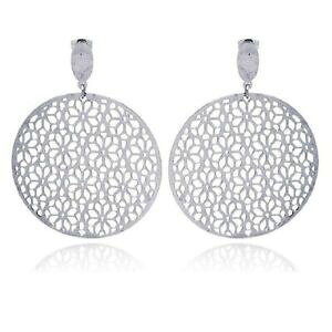 yzWG[EANZT[ X`[XeXt[AEgCfUCy_c[uCOacciaio inox fiore contorno design pendenti orecchini a lobo