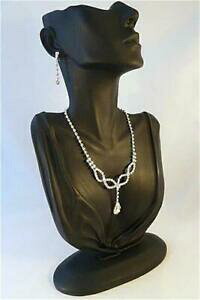 yzWG[EANZT[ {ZbglbNXCOCXg[Zbgw0090 collana amp; orecchini a lobo set set con strass