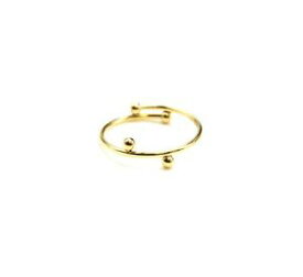 【送料無料】ジュエリー・アクセサリー バグファインアベックダブルビルズアシエドレbg595f bague fine avec double billes acier dore