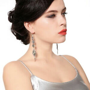 yzWG[EANZT[ u[NhCAWeA[fRWIeBbNO|Cggboucles doreilles argente art deco geometrique long pointu retro aa23