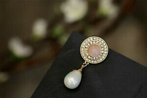 yzWG[EANZT[ ubVhA[fRElp[O[eXgXp[NH[c[Ygbroche pin dore art deco une perle goutte strass perle quartz rose retro xz12