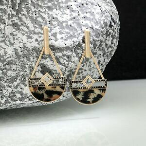 �y���������z�W���G���[�E�A�N�Z�T���[ �u�[�N���h���C���h���W�I���g���b�N���`�[�t�G�J�C���g���g�D�G�C���v�������I�p�[��boucles doreilles dore geometrique motif ecaille tortue imprime leopard aa29