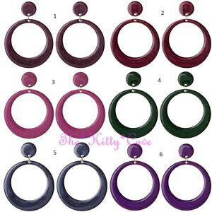 �y���������z�W���G���[�E�A�N�Z�T���[ ���[�W���E���h�S�[���h�y���_���g�T�[�N���G�i�����L�b�`�����g���C�������O�|�b�v�J���[grande rotondo oro pendente cerchio smalto kitsch retro orecchini 6 colori 