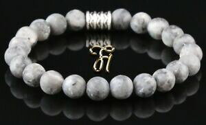 【送料無料】ジュエリー・アクセサリー ラーヴィシットブレスレットブレスレットパールブッダブレスレットグレーマットlarvikit bracciale bracelet perle bracciale buddha grigio matt 8mm