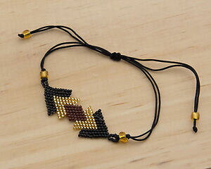 �y���������z�W���G���[�E�A�N�Z�T���[ �u���X���b�g�e�B�Z�~���r�W���[�G�X�j�b�N�m���[���p�[��bracelet geometrique fines perles tissees miyuki bijou ethnik noir 1030 aj