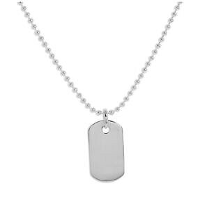 yzWG[EANZT[ X^[OVo[VvlbNX^Oy_gargento sterling semplice collana con ciondolo dog tag