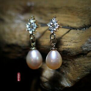 yzWG[EANZT[ u[NhICgp[hJ`[h[hD[X[YO[e[YNX^boucles doreilles perle de culture deau douce rose goutte rose cristal tz2 b04