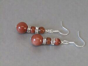 yzWG[EANZT[ S[hXg[NX^_OhbvVo[X^[OCOluccicante goldstone amp; cristallo graduato dangledrop argento sterling orecchini bel