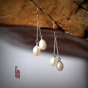 yzWG[EANZT[ u[NhICgp[hJ`[h[hD[XuO[eAWboucles doreilles perle de culture deau douce blanc goutte argent 925 tz1 aa