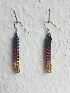 yzWG[EANZT[ COCO`F[A~jEwm orecchini pendenti earrings chainmaille alluminio anodizzati anodized handmade