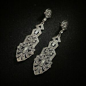 yzWG[EANZT[ u[NhCgN[[NAWey_gOA[fRO[ggCAOboucles doreilles clous argente pendant long art deco goutte triangle