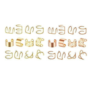 �y���������z�W���G���[�E�A�N�Z�T���[ �X�e�����X�X�`�[���N���b�v�C�������O�J�t24 orecchini a clip per orecchio in acciaio inossidabile con polsino per