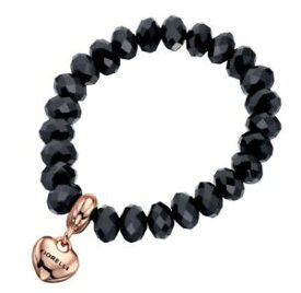 【送料無料】ジュエリー・アクセサリー フィオレッリファッションブラックグラスビーズローズゴールドメッキハートチャームストレッチfiorelli fashion perline in vetro nero amp; rose gold plated heart charm stret