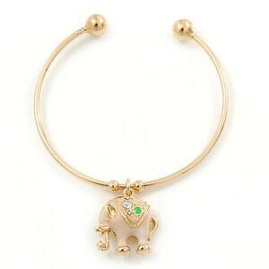 yzWG[EANZT[ S[hg[XbvIJtuXbg`[zCgGt@gGigold tone slipon cuff bracciale con un fascino smalto bianco elefante 19cm l