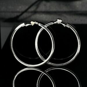 yzWG[EANZT[ u[NhCNbvIAWeONI[Am[Zugvbgboucles doreilles clip on argente gros creole anneau cercle brillant plat m