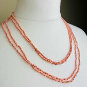 yzWG[EANZT[ sNWG[R[OXp[lbNXZbgbigiotteria rosa corallo perla di vetro collana set di 2