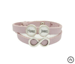 �y���������z�W���G���[�E�A�N�Z�T���[ �e�L�X�g�u���X���b�g�X���C�h* bracciale in pelle con nome desideriodesiderio testo * scorrevoli perle * nuovo * * individualmente