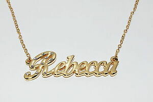 yzWG[EANZT[ xbJlbNXEFfBOy_gK[threbecca 18ct doratura collana con nomematrimonio ciondolo regalo fidanzata