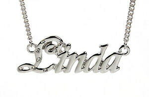 yzWG[EANZT[ _NX}XlNXzCgS[hbLlbNX18k bianco oro placcato collana con nome lindanatale apprezzamento nekless