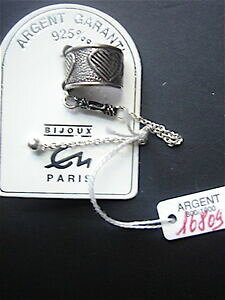 yzWG[EANZT[ u[Nh[Am[A[WFgBe[Wj[I[hVo[COboucle doreille anneau argent 925 vintage 1970 neuf old silver earrings