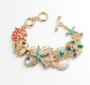 yzWG[EANZT[ IWGiXgXr[YX^[^bZuXbgJtuXbgdonne ragazze bracciale mare in smalto arancione strass perline startassel braccialett