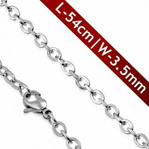 yzWG[EANZT[ `CkACIoXvbgAAVGCILV_uAxbNtFAA54cm x 35mm ?chaine a maillons ovales plats en acier inoxydable avec fermoir a